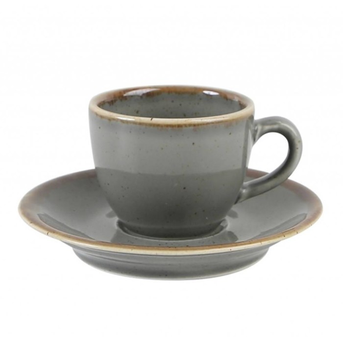 Чашка кофейная Porland Dark Grey, 80 мл чашка кофейная dark grey 80 мл фарфор цвет тёмно серый
