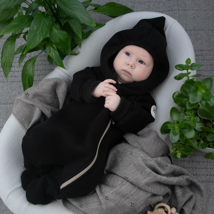 

Комбинезон детский KinDerLitto «Карамелле-1», рост 56-62 см, цвет чёрный