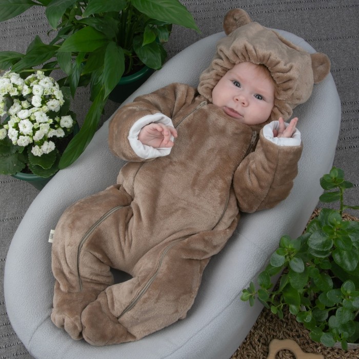 

Комбинезон детский KinDerLitto «Топтыжка», рост 68-74 см, цвет капучино