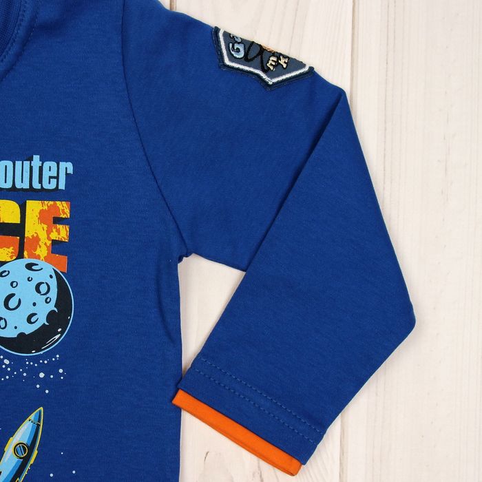 Кофточка с длинным рукавом для мальчика, рост 92 (56), цвет синий