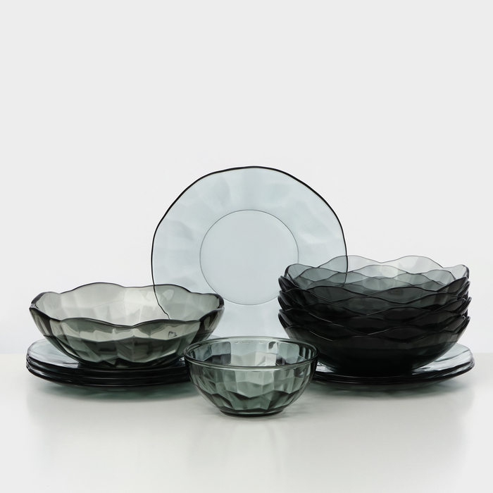Набор стеклянной посуды BLACK DIAMOND, 14 предметов фото