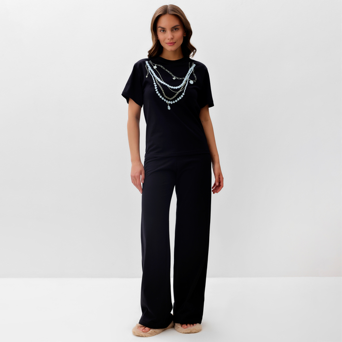 

Пижама женская (футболка и брюки) KAFTAN "Жемчуг" р. 44-46, черный