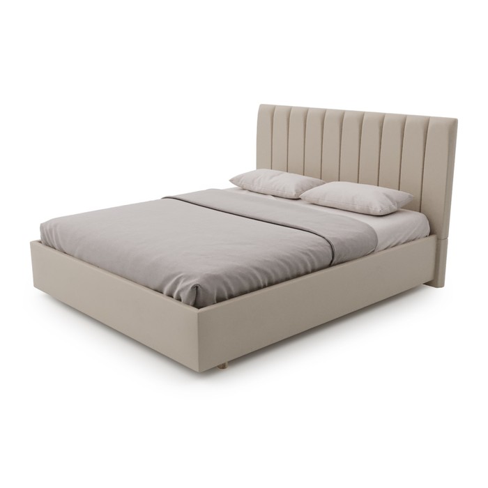 Кровать «Алькасар» без ПМ, 150×190 см, премиум велюр, цвет пески касабланки 28533