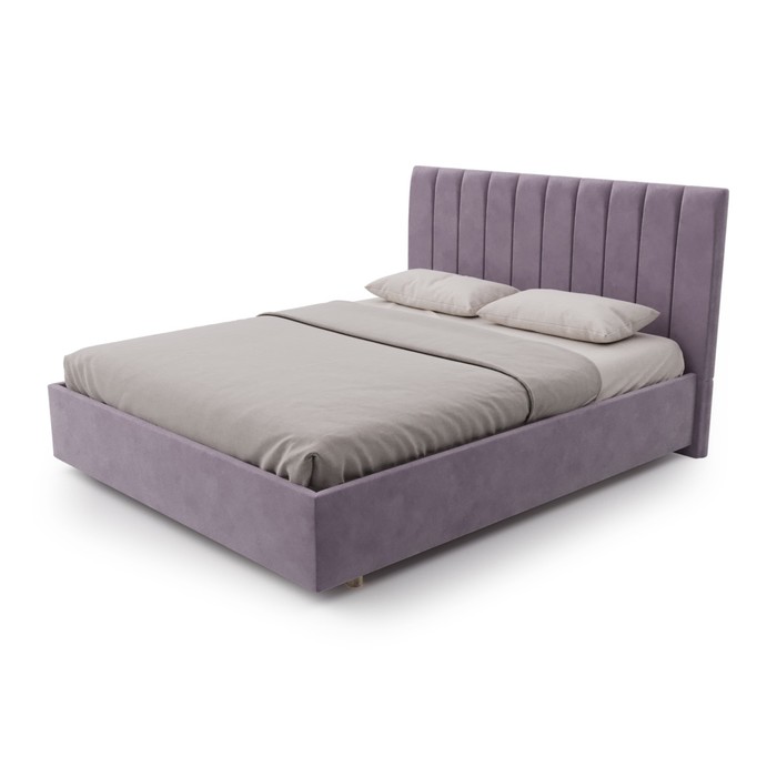 Кровать «Алькасар» без ПМ, 140×210 см, премиум велюр, цвет бутоны вишни