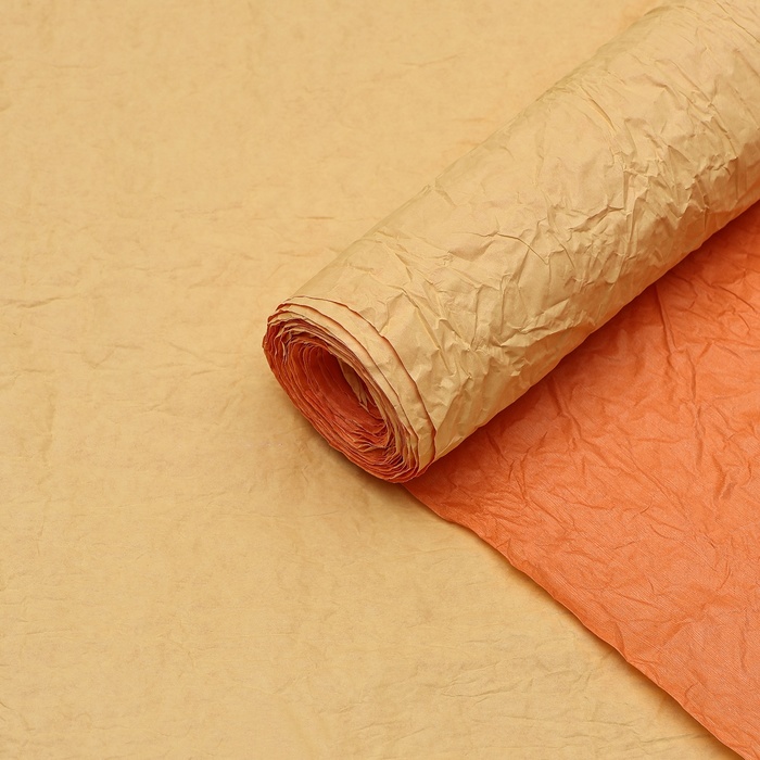 Бумага упаковочная Эколюкс, оранжево-жёлтый, 0,67 x 5 м бумага упаковочная эколюкс двухцветная морская волна зеленый 0 67 x 5 м