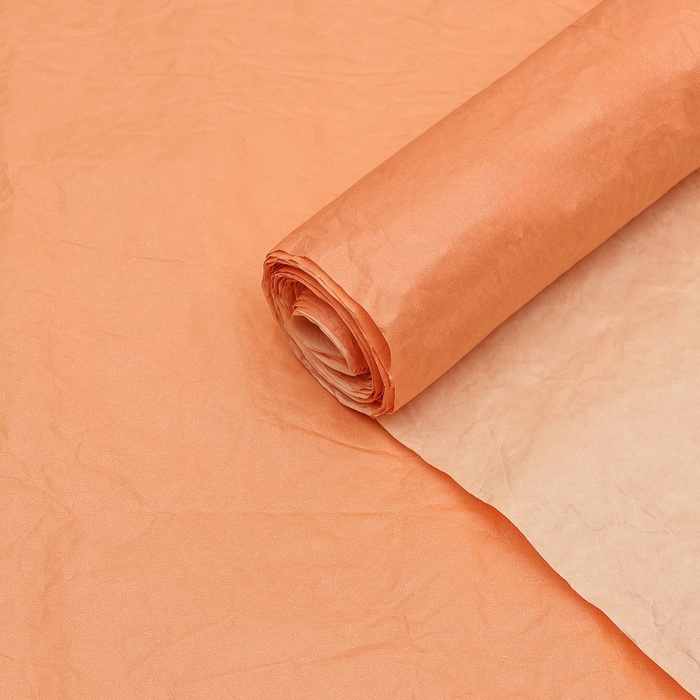 Бумага упаковочная Эколюкс двухцветная, МИКС оранжевый-желтая пастель, 0,67 x 5 м