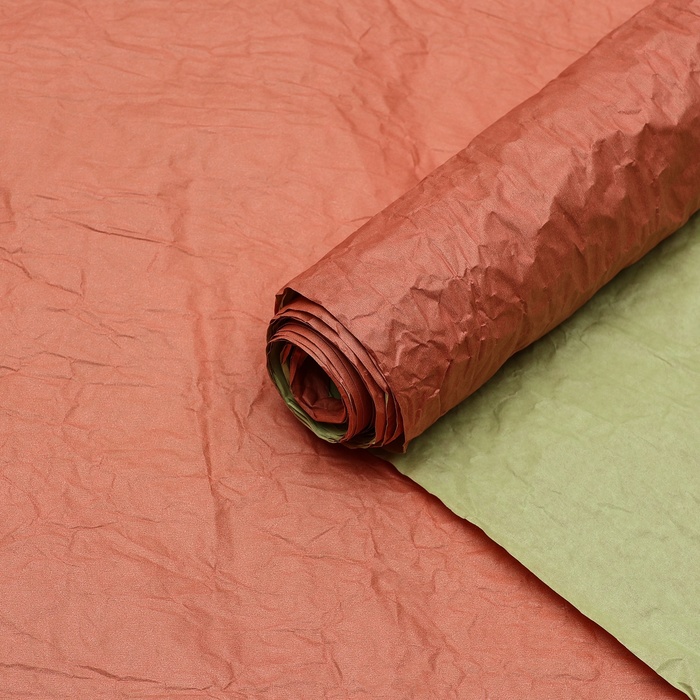 Бумага упаковочная Эколюкс двухцветная, салатовый-красный, 0,67 x 5 м