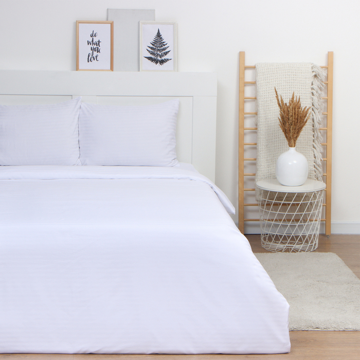 

Комплект постельного белья LoveLife 2 сп White lines 175*215 см, 200*230 см, 50*70 см -2 шт, страйп-сатин, 100%п/э
