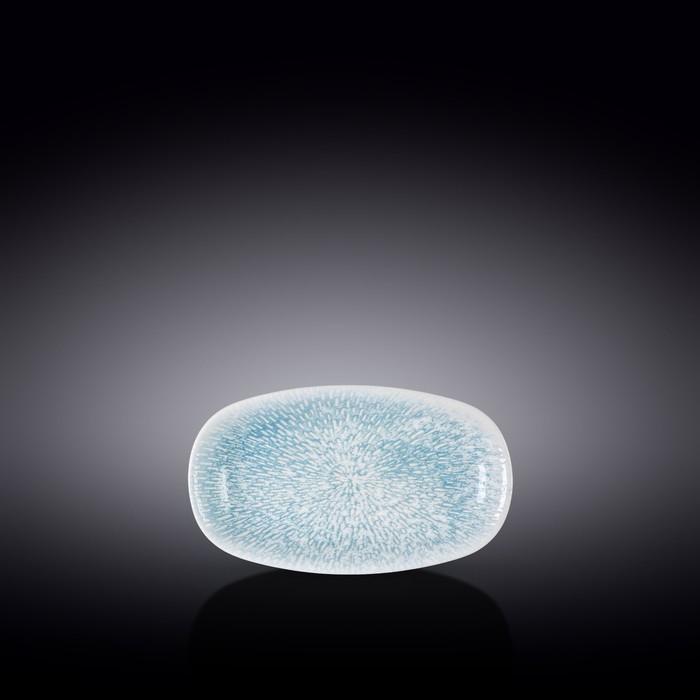 

Блюдо суперэллипс Wilmax England Coral Blue, размер 16x9 см