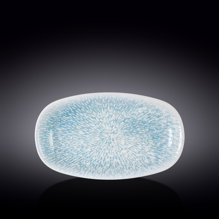 

Блюдо суперэллипс Wilmax England Coral Blue, размер 30.5x18 см