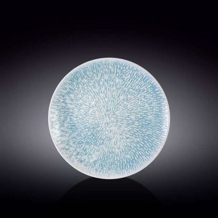 Тарелка круглая Wilmax England Coral Blue, d=23 см тарелка круглая wilmax england whitestone d 23 см