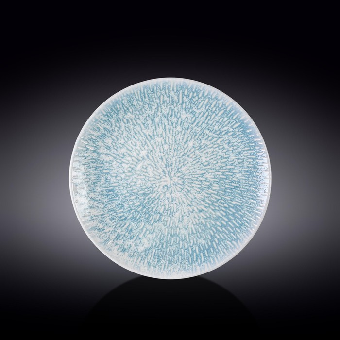 Тарелка круглая Wilmax England Coral Blue, d=25 см тарелка глубокая wilmax england coral blue d 27 см