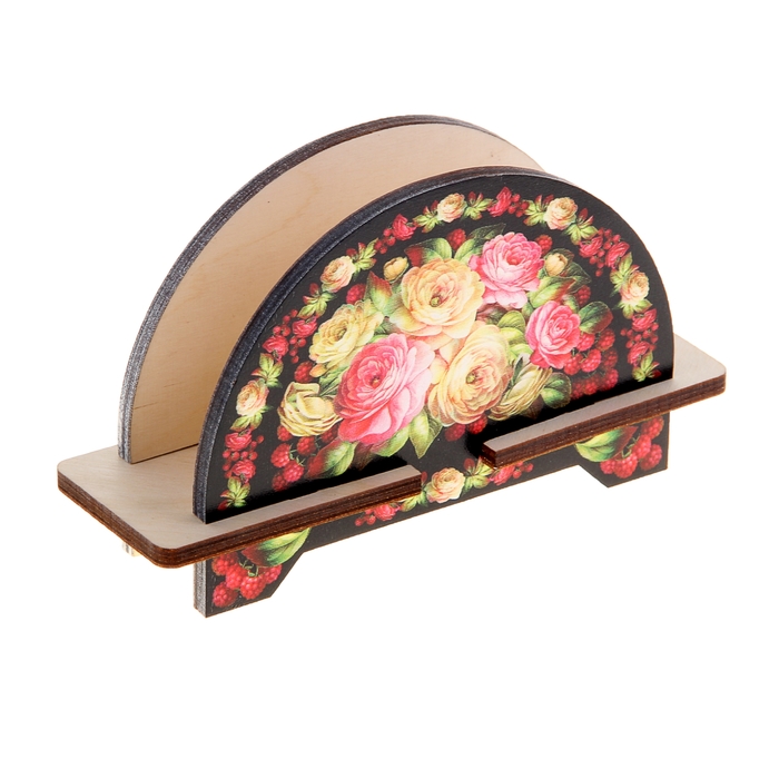 Салфетница «Пионы и малина», 11×8×3 см