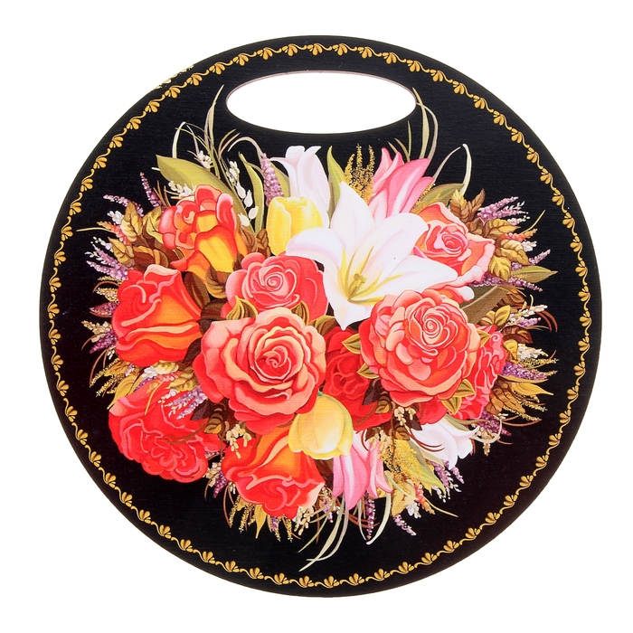 Доска разделочная «Весенний букет», 25 см