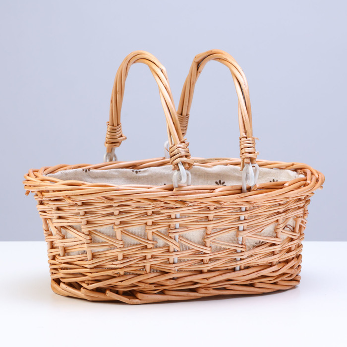 Корзина декоративная Ромашка 25 х 18 х 9 см водный гиацинт 880₽