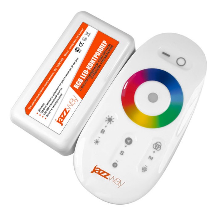 

Контроллёр JazzWay, RGB PRC-4000HF WH, 12/24В, 216/432Вт, белый, 1007957
