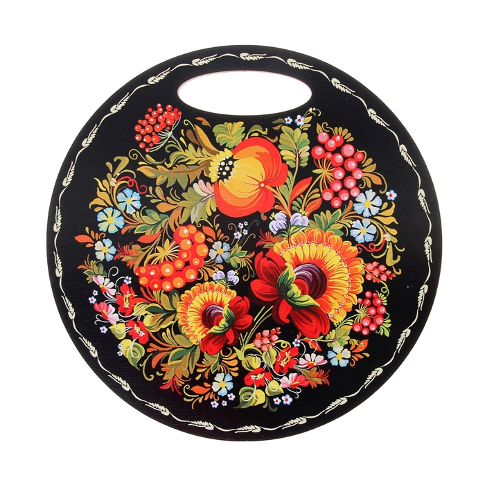 Доска разделочная «Цветы», 25 см