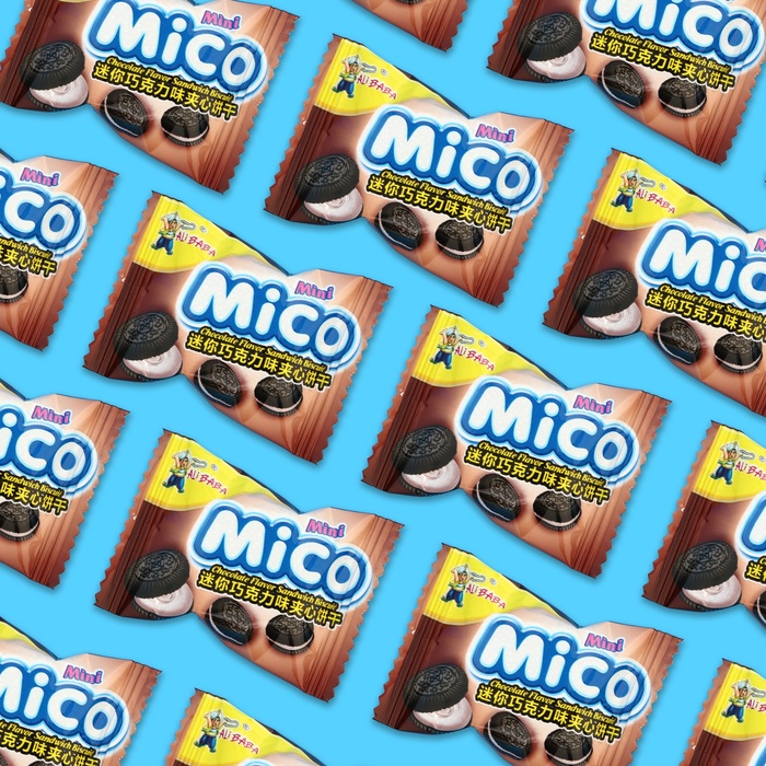 Печенье-сендвич MiCO со вкусом шоколада, термо 168 г печенье сахарное мини со вкусом шоколада сладояр