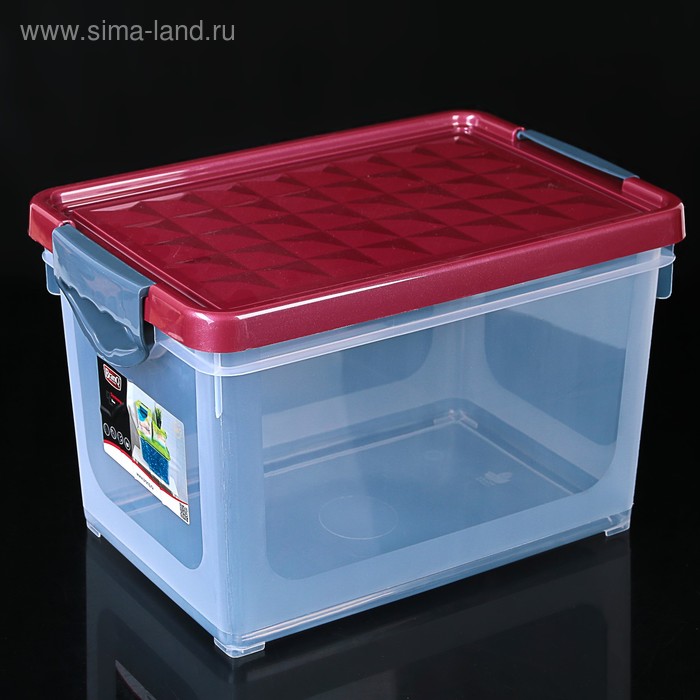 Контейнер для хранения с крышкой BranQ Systema, 19 л, 40×27×25 см, цвет МИКС