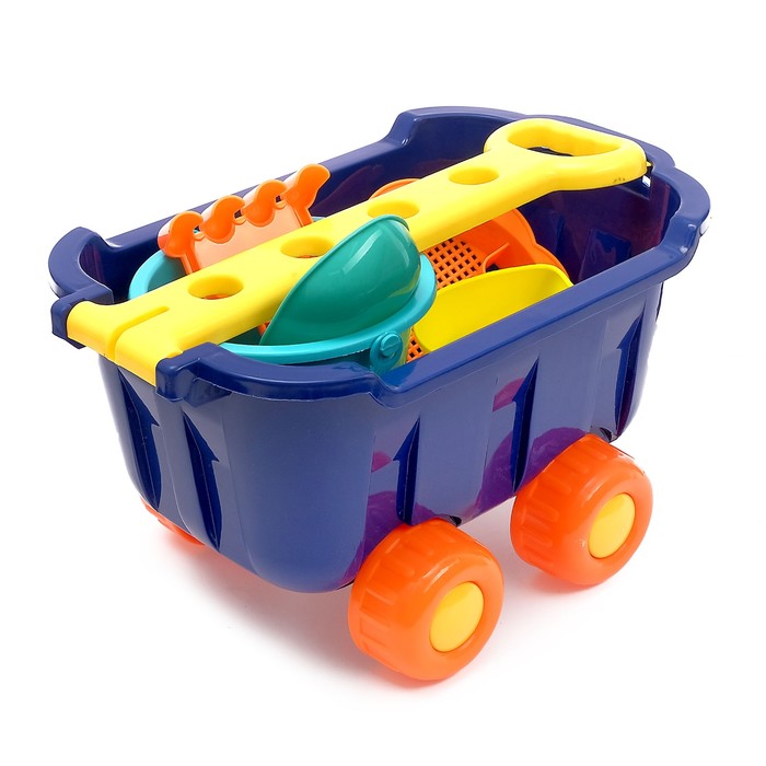 Песочный набор "Тележка", 6 предметов, объём ведра 0,75 л