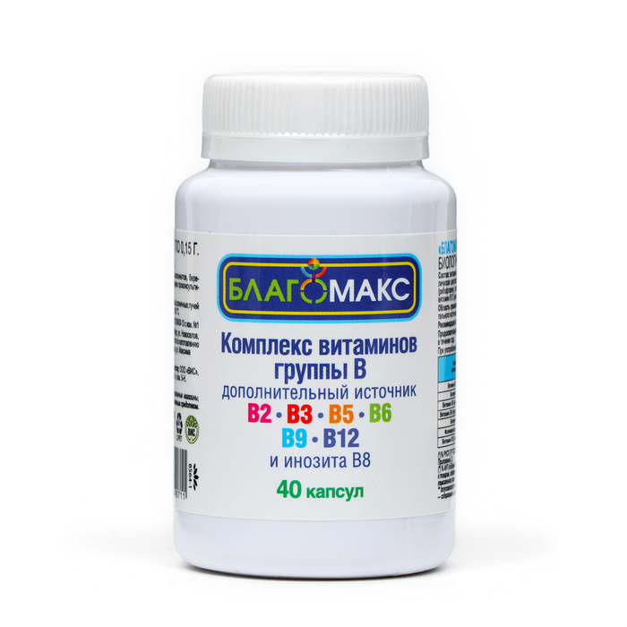 Комплекс витаминов Благомакс гpуппы В, 40 капсул по 0,15 г