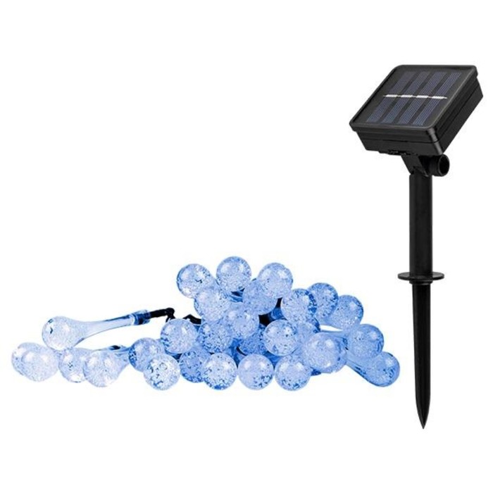 Садовый светодиодный светильник ФАZА, SLR-G08-30B, капли, солнечная батарея светильник светодиодный slr g05 30y садовый гирлянда шарики желт 5033368 фаzа 10шт