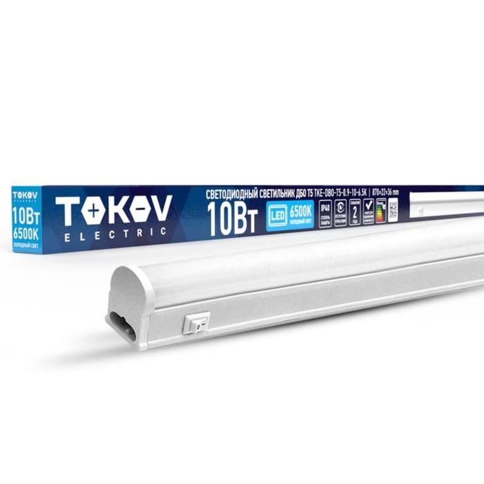 Светильник светодиодный Tokov Electric, ДБО Т5 10Вт, 6.5К, IP40