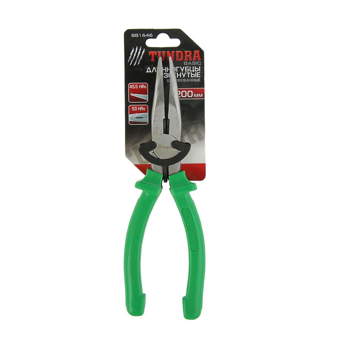 Длинногубцы изогнутые "TUNDRA basic" шлифованные 200 мм