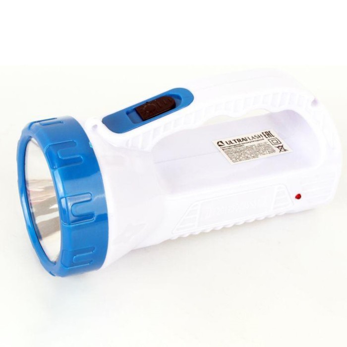 

Фонарь аккумуляторный LED3861 LED + 12SMD 1Вт 2 режима 220В аккум. SLA пластик. бел. (ко