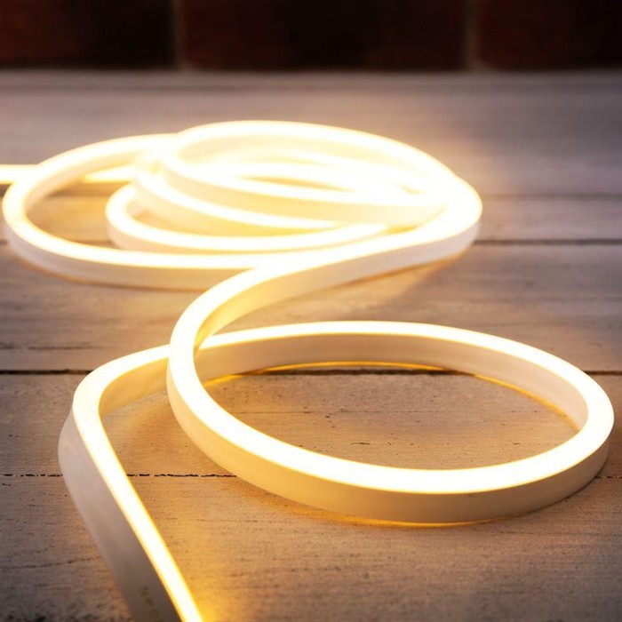 

Шнур светодиодный гибкий неон LED SMD 8х16мм 120LED/м односторонний тепл. бел. 5м Neon-N