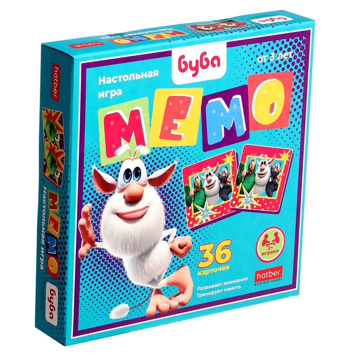 Настольная игра «Мемо. Буба», 36 карточек, от 2 игроков, 3+ игра карточная мемо буба 50 карточек 65х95 мм