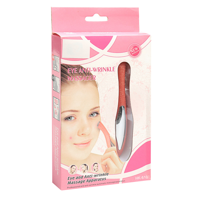 Электромассажёр HK-610 17 см против морщин вокруг глаз с ультрафиолетом (1*ААА ,не в компл)