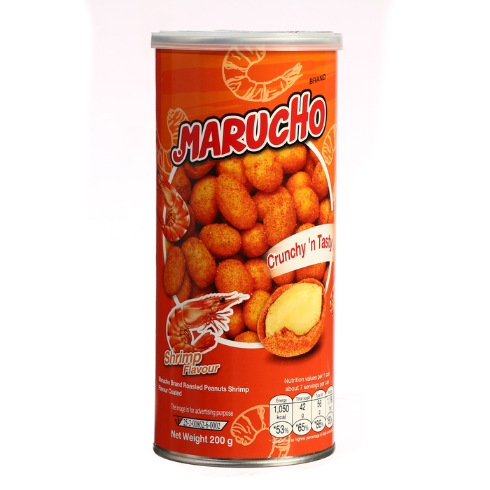 Жареный арахис Marucho в глазури со вкусом креветок 200 г арахис в глазури со вкусом краб 100 гр