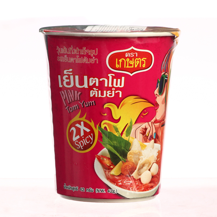 

Лапша бобовая "Kaset" быстрого приготовления со вкусом «Розовый Том Ям», 42 г