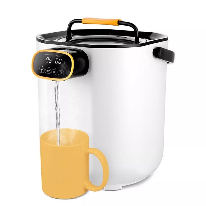 Термопот Kitfort КТ-2520, 1600 Вт, 5 л, чёрно-белый чайник электрический kitfort кт 6642 металл 0 8 л 1600 вт чёрно белый