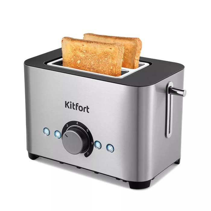 тостер kitfort кт 6202 850 вт 7 режимов прожарки 2 тоста металлик Тостер Kitfort КТ-6210, 850 Вт, 7 режимов прожарки, 2 тоста, металлик