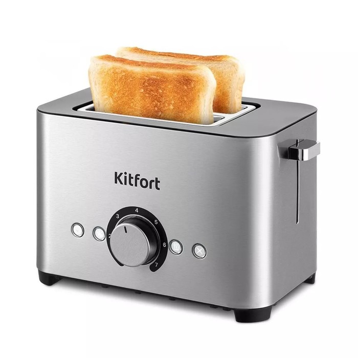 тостер kitfort кт 6202 850 вт 7 режимов прожарки 2 тоста металлик Тостер Kitfort КТ-6211, 850 Вт, 7 режимов прожарки, 2 тоста, металлик