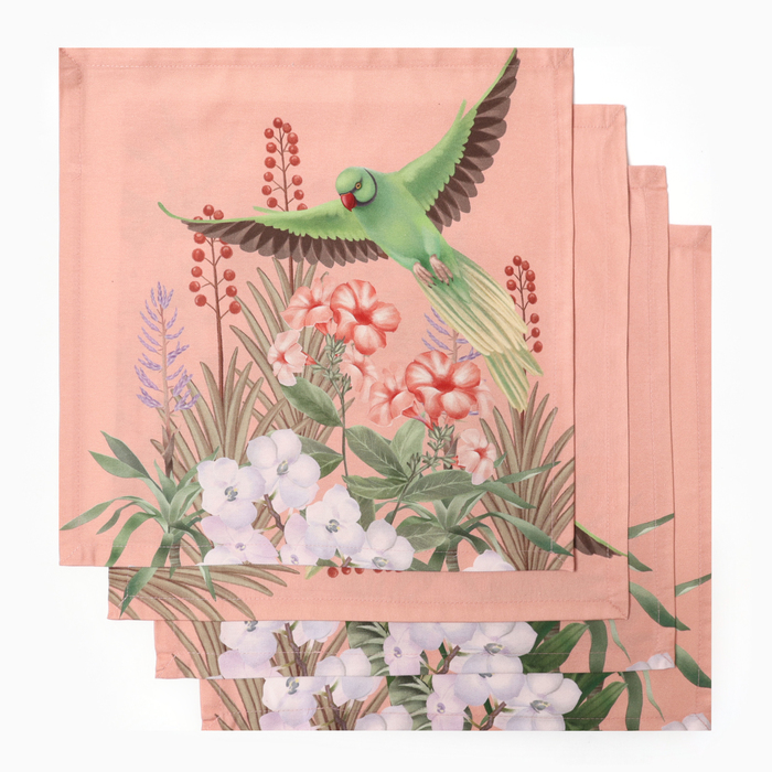 

Набор салфеток Этель Tropical animals 40х40см-4 шт., 100% хл., 190 г/м2