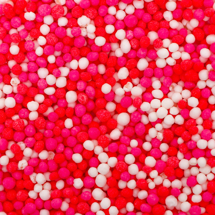 Кондитерская посыпка Воздушные шарики, красные, белые, розовые, 50 г