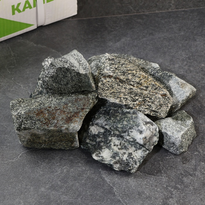 Камень для бани Дунит колотый 20 кг камень для бани и сауны огненный камень кварцит 20 кг