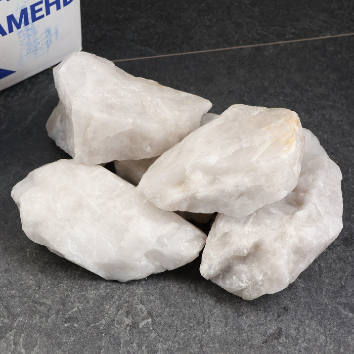 Камень для бани Кварц Жаркий лед колотый 10 кг камень для бани и сауны огненный камень яшма 10 кг