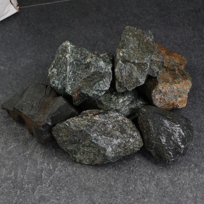 Камень для бани Серпентинит колотый 20 кг камень для бани и сауны огненный камень яшма 10 кг