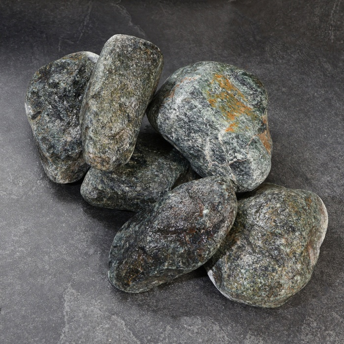 Камень для бани Серпентинит шлифованный 20 кг камень для бани и сауны огненный камень яшма 10 кг