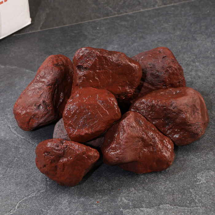 Камень для бани Яшма сургучная галтованная 20 кг камень для бани и сауны огненный камень яшма 10 кг