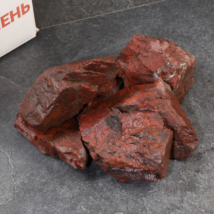 Камень для бани Яшма сургучная колотая 20 кг премиум микс огненный камень яшма кварц жадеит 15 кг