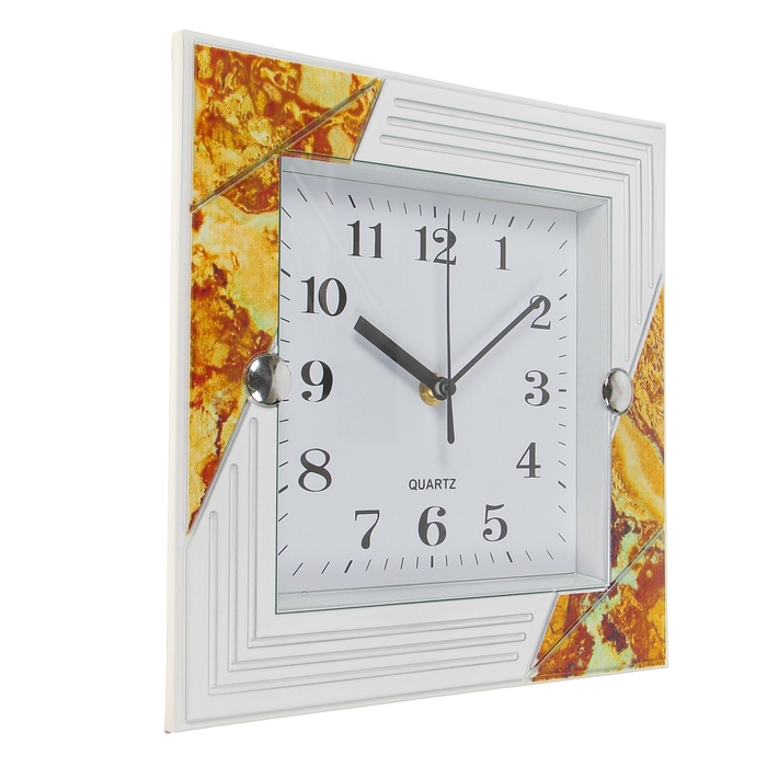 Часы настенные квадратные "Золотая осень", 26 × 26 см