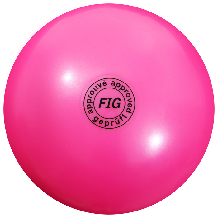 Мяч для художественной гимнастики «Металлик», d=19 см, цвет фуксия