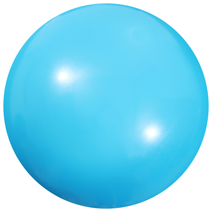 Мяч для художественной гимнастики «Металлик», d=15 см, цвет голубой