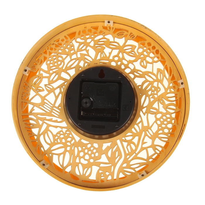 Часы настенные интерьерные "Серия Дерево. Ажурные листья", d=25 см