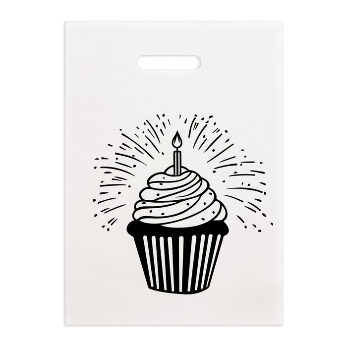 Пакет полиэтиленовый Праздник бело-черный 30х40 см 50 мкм 13₽